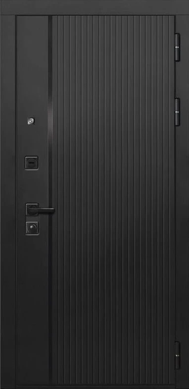 Входная дверь ДвериПРО L-45 Алиса (16мм, ПВХ софт грей, зеркало) DPRO197892 внешняя сторона