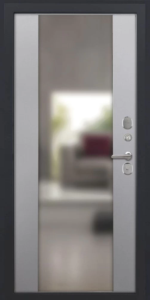Входная дверь ДвериПРО Модель L-47 Алиса (16мм, ПВХ софт грей, зеркало) DPRO195333 внутренняя сторона